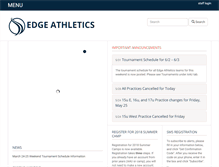 Tablet Screenshot of edgeathletics.com